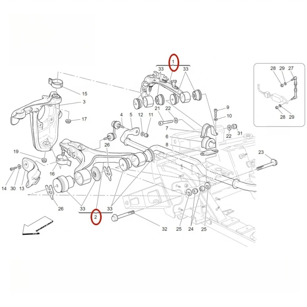 Front Suspension Kit for  Quattroporte GranTurismo OEM 980139891 980139892 980139893 980139894